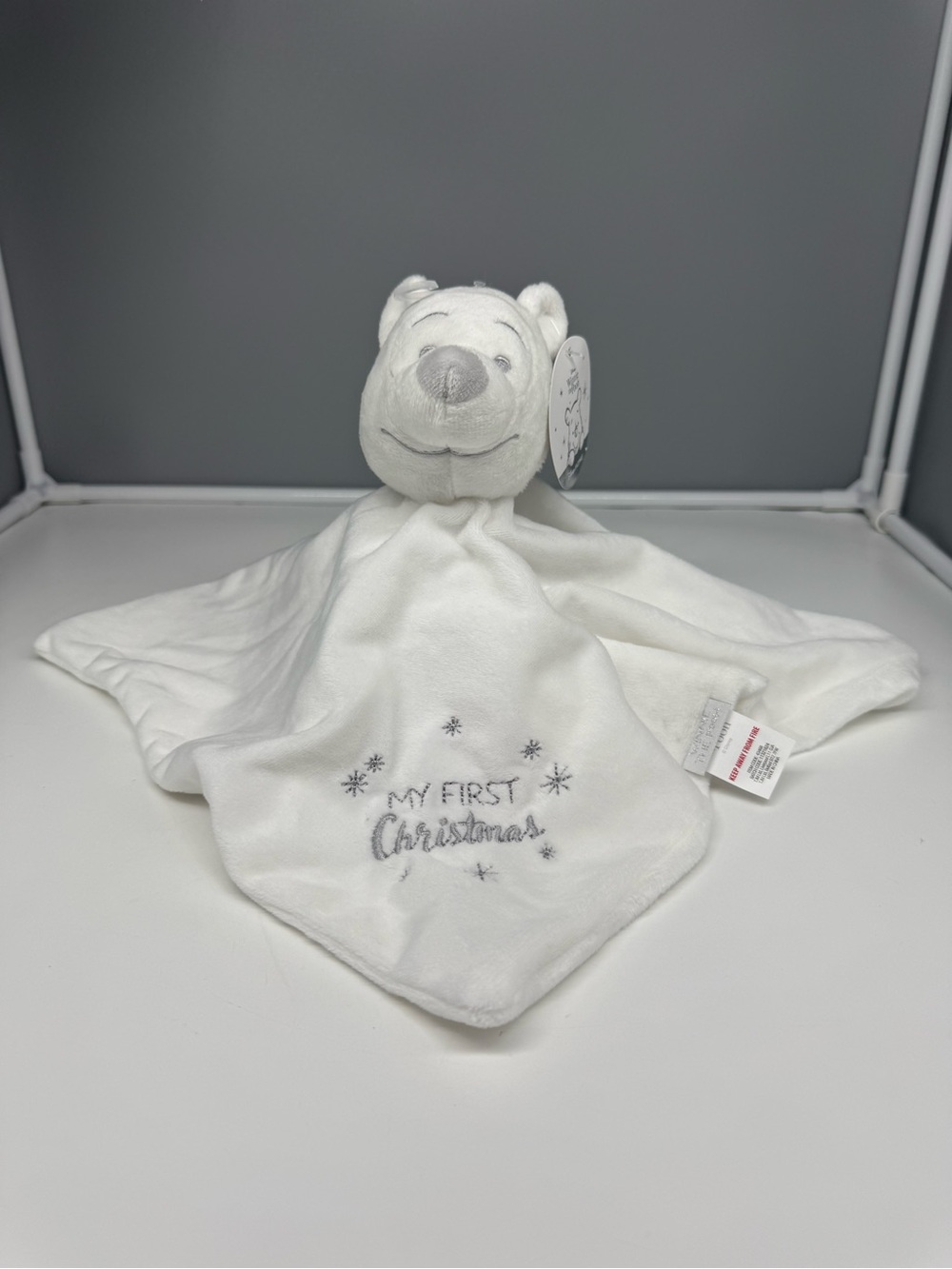 Disney Winnie the Pooh "My First Christmas" Baby Comforter Lovey NWT